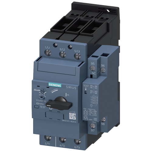 Circuit breaker size S2 for motor protection, CLASS 10 with overload relay function A-release 32...4
