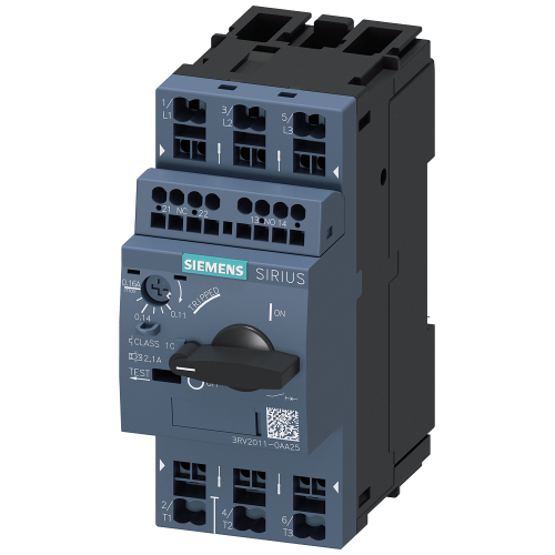 Circuit breaker size S00 for motor protection, CLASS 10 A-release 0.11...0.16 A N-release 2.1 A Spri
