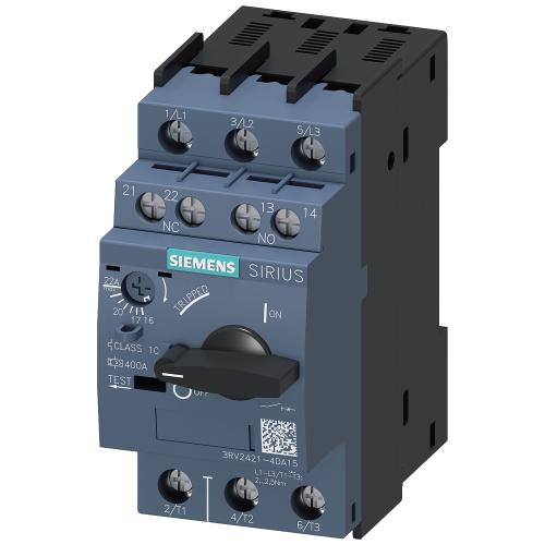 Circuit breaker size S0 for transformer protection A-release 18...25 A N-release 400 A screw termina