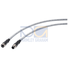 robust power connecting cable M12-180/M12-180; IP69; 4x1.5 sq. mm for power supply of end devices/network components, preassembled cable with M12 p...