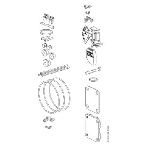 Bag of loose spare parts for SITRANS FST030 industrial encl 4 x Strain relief assembly 1 x Mounting tool 1 x pedestal dia. 48 mm 2 x Lockscrew 1 x cap nut Blind plug 2 x M20 1 x M25 3 x Self tapping