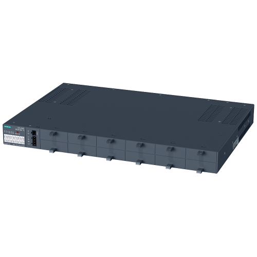 SCALANCE XR324-12M TS man. Layer 2 switch, 12x f. media mod., front ports, rail