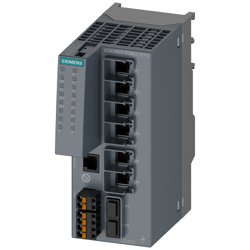 SCALANCE XC206-2SFP G (E/IP), managed Layer 2 switch, 6x RJ45, 2x SFP, DEF: E/IP