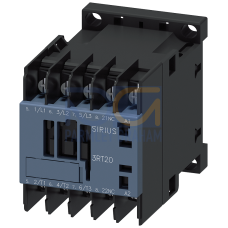 Contactor, AC-3, 12 A/5.5 kW/400 V, 3-pole, 100 V AC/50 Hz, 110 V AC/60 Hz, 1 NC, ring cable connection