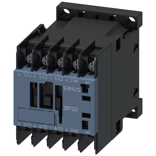 Contactor, AC-3, 7 A/3 kW/400 V, 3-pole, 400 V AC/50 Hz, 440 V AC/60 Hz, 1 NC, ring cable connection