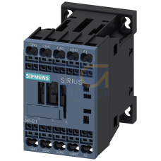 Contactor relay, 3 NO + 1 NC, 110 V AC, 50 / 60 Hz, with full-wave rectifier, Size S00, Spring-type