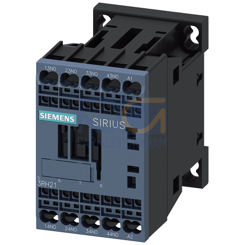 Contactor relay, 4 NO, 110 V AC, 50 / 60 Hz, with full-wave rectifier, Size S00, Spring-type termina