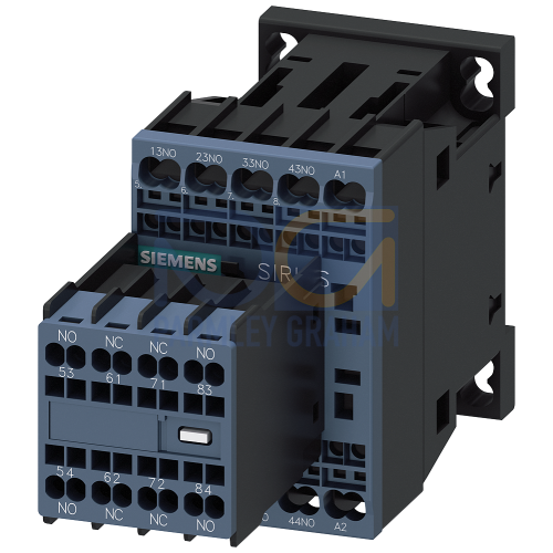 Contactor relay, 6 NO + 2 NC, 110 V AC, 50 / 60 Hz, Size S00, spring-type terminal, Removable auxili