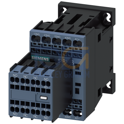 Contactor relay, 6 NO + 2 NC, 24 V DC, Size S00, spring-type terminal, Removable auxiliary switch