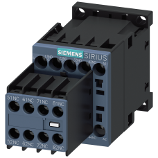 Contactor relay, 4 NO + 4 NC, 110 V AC, 50 / 60 Hz, Size S00, screw terminal, Removable auxiliary sw