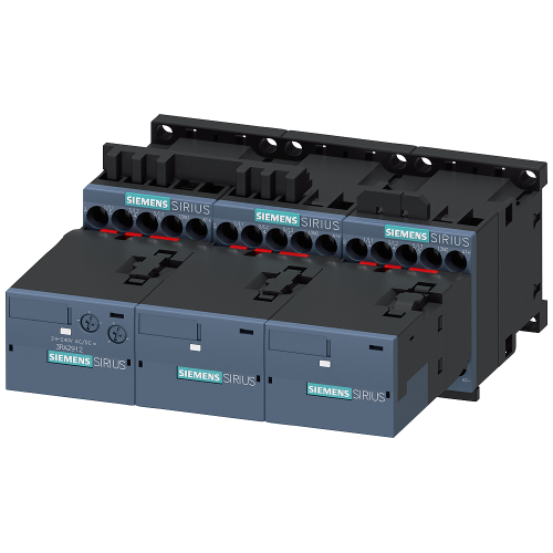 Contactor assembly for star-delta (wye-delta) start AC3, 5.5 kW/400 V 24 V DC, 3-pole S00