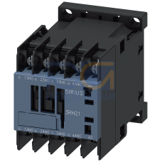 Contactor relay, 4 NO, 200 V AC, 50 Hz, 200 .. 220 V, 60 Hz, Size S00, ring cable lug connection