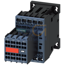 Contactor relay, 4 NO + 4 NC, 24 V DC, Size S00, spring-type terminal, Captive auxiliary switch, for