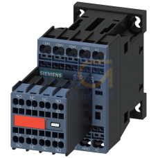 Contactor relay, 6 NO + 2 NC, 24 V DC, Size S00, spring-type terminal, Captive auxiliary switch, for