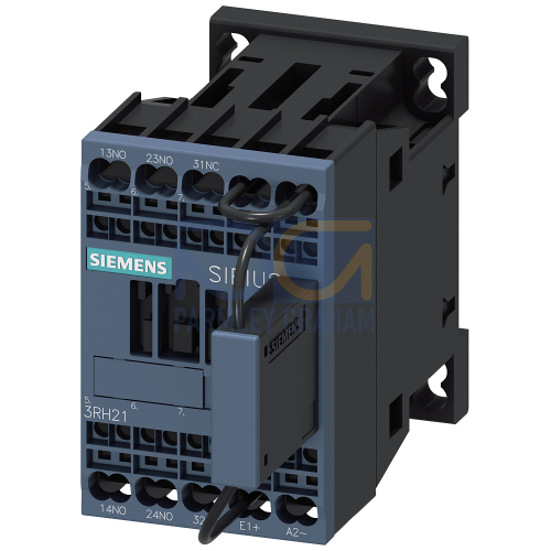 Contactor relay for railway, 2 NO + 1 NC, 24 V DC, 0.7 ... 1.25* US, with integrated varistor, 3-pole, Size S00, Spring-type terminal for upright mounting position