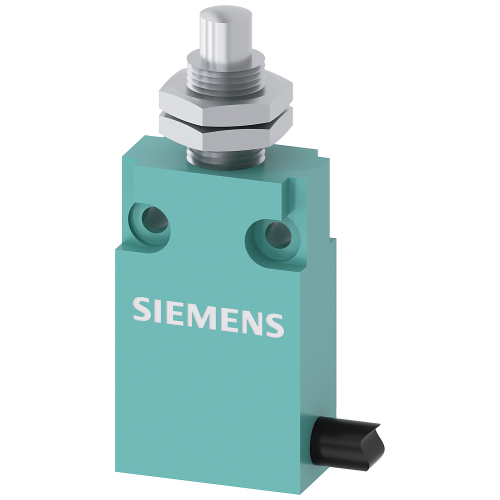 Metal plunger with central fixing (M12), 2m moulded cable (5x0.75mm2), with side cable exit - 1NO+1NC snap-action contact, 10A (AC15)