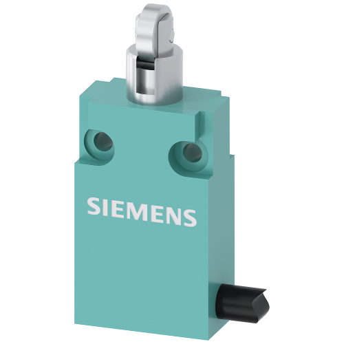 Plunger with roller twisted 90deg, 2m moulded cable with side cable exit - 1NO+1NC snap-action contact, 10A (AC15)