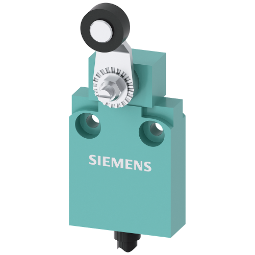 Twist lever with roller, 2m moulded cable with bottom cable exit - 1NO+1NC snap-action contact, 10A (AC15)