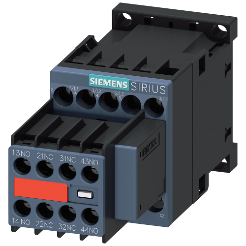 Contactor, AC-3e, 12 A/5.5 kW/400 V, 3-pole, 230 V AC, 50/60 Hz, 2 NO+2 NC, screw terminal