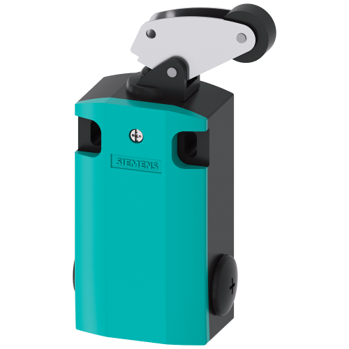 Position switch, 3SE5162, metal encl. XL, 56 mm wide with angular roller lever