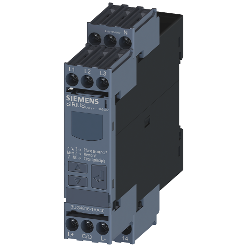Digital monitoring relay for 3-phase voltage with N-conductor for IO-Link 50...60 Hz AC 3 x 160 to 6