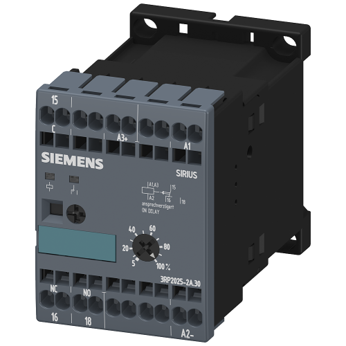 Timing relay, electronic ansprechverz&Atilde;&para;gert 1 change-over contact 24 V AC/DC, 200 to 240 V AC at 50/