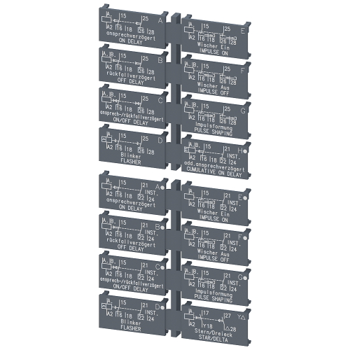 Label set for multi-function device, 2 CO label set (1 unit) with 16 functions