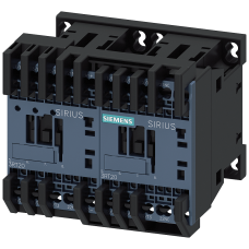 Reversing contactor assembly for 3RA27 AC-3, 3kW/400 V, 24 V DC 3-pole, Size S00 Spring-type termin