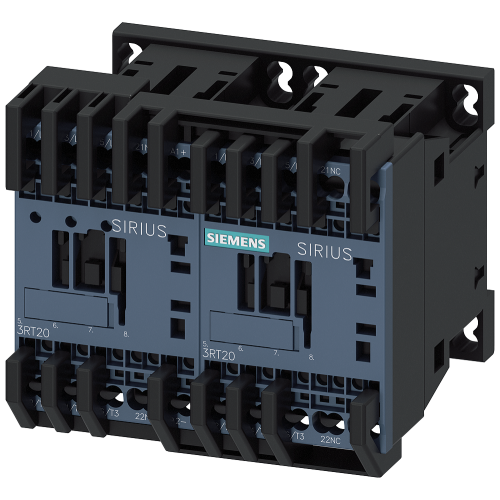 Reversing contactor assembly for 3RA27 AC3: 5.5kW/400 V, 24 V DC 3-pole, Size S00 Spring-type termi