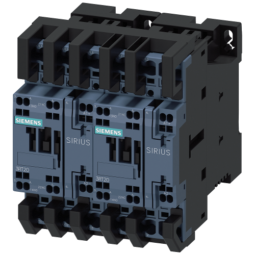 Reversing contactor assembly, AC-3, 11 kW/400 V, 24 V DC, 3-pole, S0