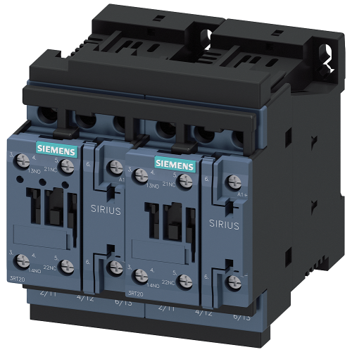 Reversing contactor assembly for 3RA27 AC-3, 7.5kW/400 V, 24 V DC 3-pole, Size S0 screw terminal el