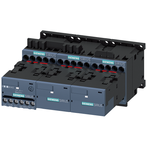 Contactor assembly for star-delta (wye-delta) start w. IO-Link AC3, 7.5 kW/400 V 24 V DC, 3-pole S00