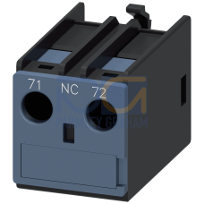 Auxiliary switch on the front, 1 NC Current path 1 NC Connection from top for 3RH and 3RT screw term