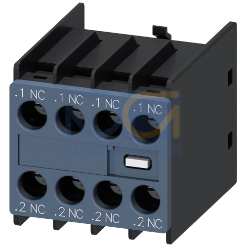 Auxiliary switch 4 NC current paths: 1 NC, 1 NC, 1 NC for contactor relays/motor contactors S00/S0