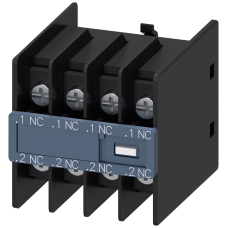 Auxiliary switch on the front, 4 NC Current path 1 NC, 1 NC, 1 NC, 1 NC for 3RH and 3RT Ring cable l