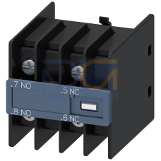 Auxiliary switch 11 U, on the front, 1 NO + 1 NC Current path 1 NO, 1 NC for 3RH and 3RT Ring cable