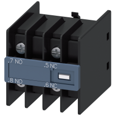 Auxiliary switch 11 U, on the front, 1 NO + 1 NC Current path 1 NO, 1 NC for 3RH and 3RT Ring cable