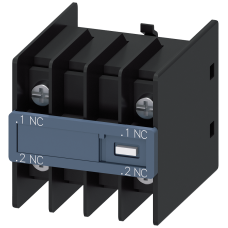 Electron. contr. auxiliary switch on the front, 2 NC Current path 1 NC, 1 NC, for 3RH and 3RT Ring c