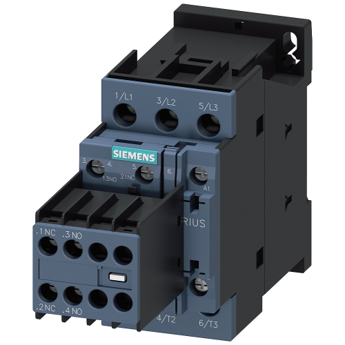 power contactor, AC-3 12 A, 5.5kW / 400 V 2 NO + 2 NC, 230 V AC 50 / 60 Hz, 3-pole Size S0, screw t