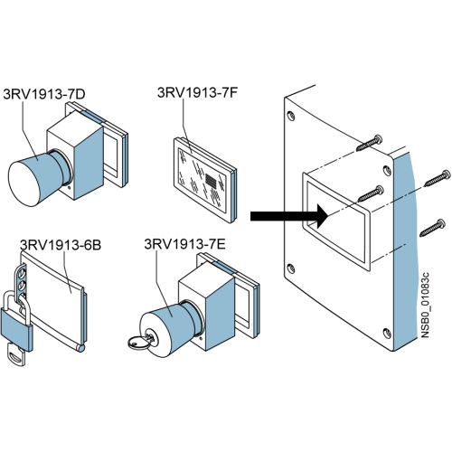 Actuator diaphragm with frame and screws for circuit breaker Size S00