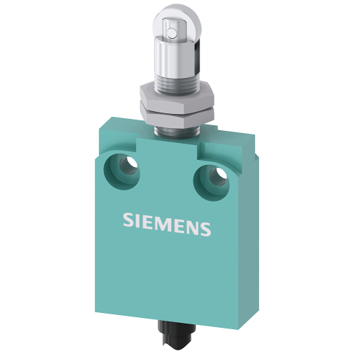 Plunger with roller and central fixing (M12), 2m moulded cable (5x0.75mm2), with bottom cable exit - 1NO+1NC snap-action contact, 10A (AC15)