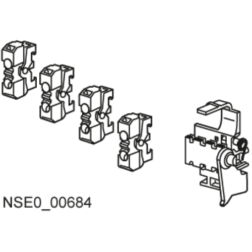 Actuator-/Indicator Component switch with 1 Contact Element NO, screw terminal Contact Block, 30Degr tilted