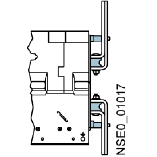 accessories circuit breaker 3WL spacer for 3 front and standard terminal bar size 1, 3pole IEC