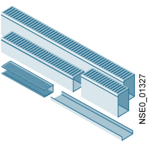 SIVACON, cable channel, halogen-free, L: 2000 mm, H: 50 mm, W: 50 mm