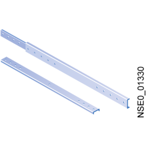Telescopic rails D=600 consisting of 2 units