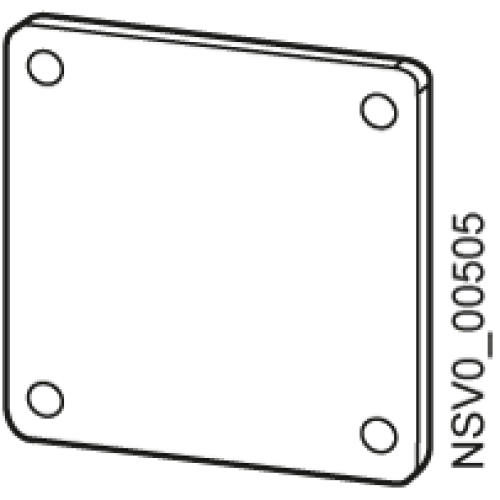 BD2-APO ADAPTER PLATE INDIVIDUAL SOCKET OUTLET CUTOUT