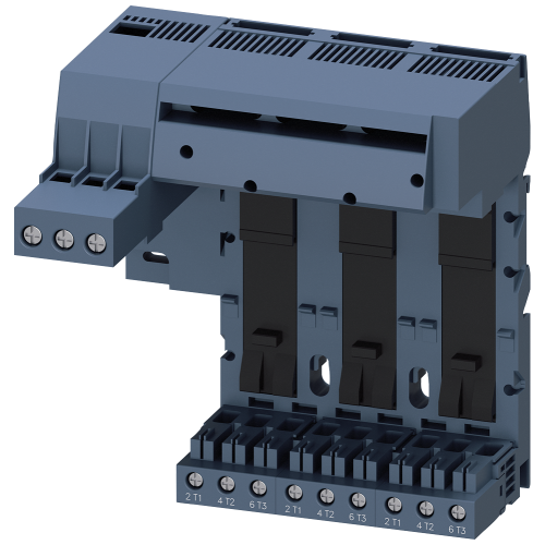 Infeed left Connection main circuit: screw terminal 3 slots for compact load feeders Connection term