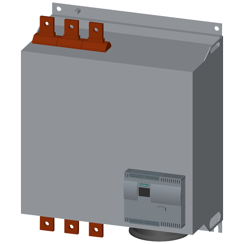 SIRIUS soft starter Values at 460 V, 50 &deg;C Standard: 494 A, 400 hp Inside-delta: 856 A, 750 hp 200-
