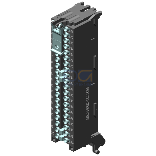SIMATIC S7-1500, Front connector in push-in design, 40-pole, for 35 mm wide modules incl. 4 potentia