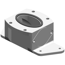 Spare part basic adapter suitable for all fully enclosed HMI devices incl. 4 screws for Fastening